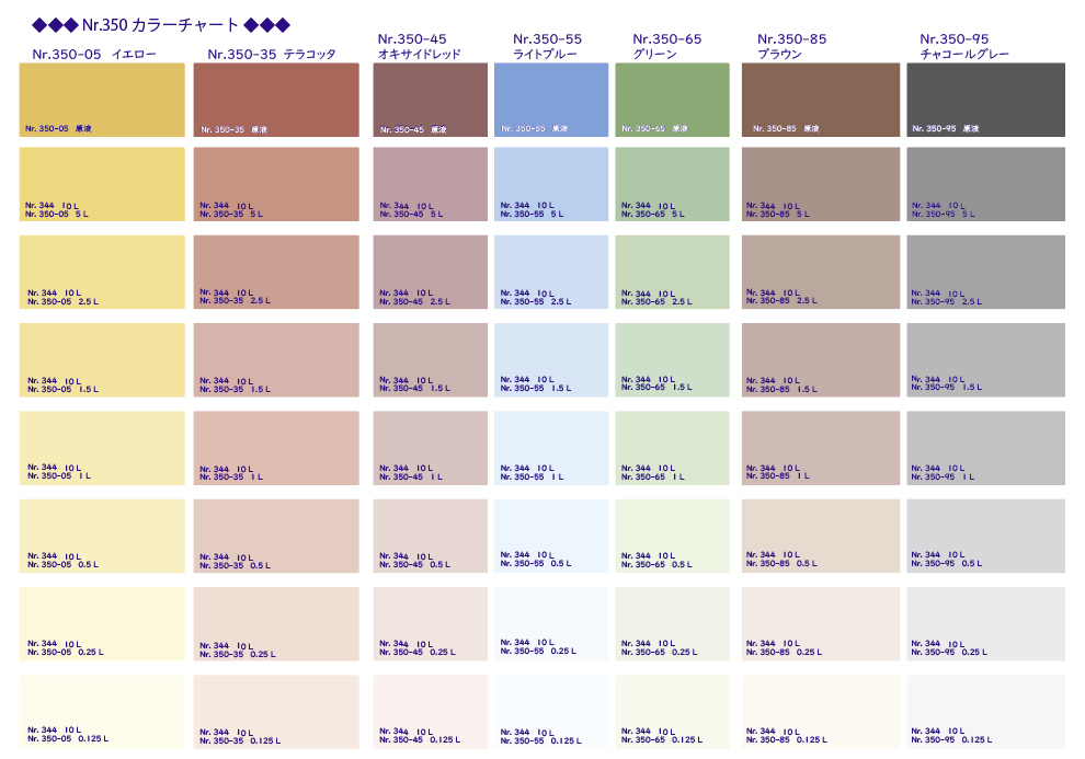 自然塗料 AURO(アウロ) Nr.350 カラーチャート